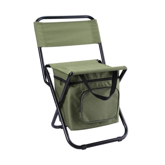 Camping chair with cooler compartment